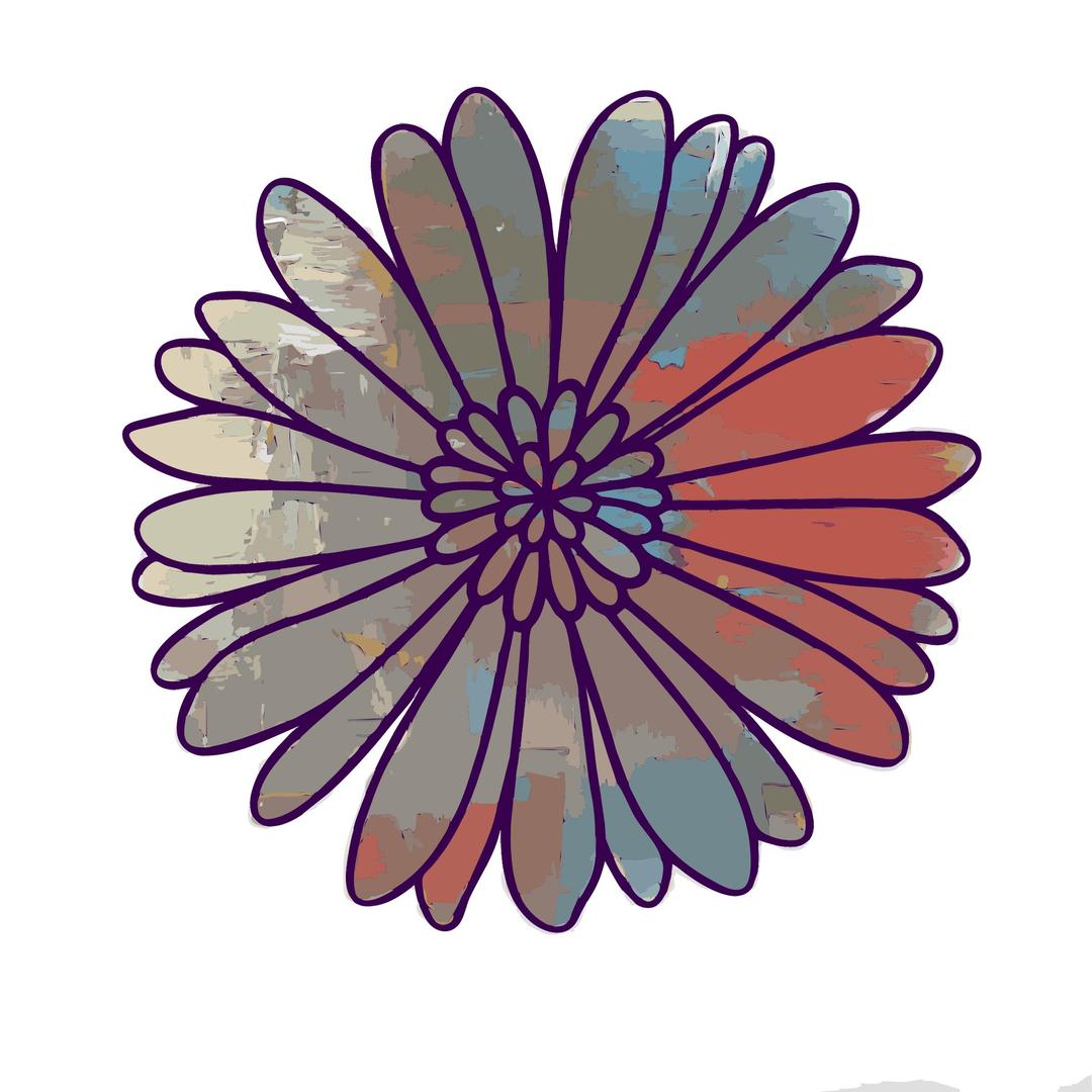 Painted Flower png transparent