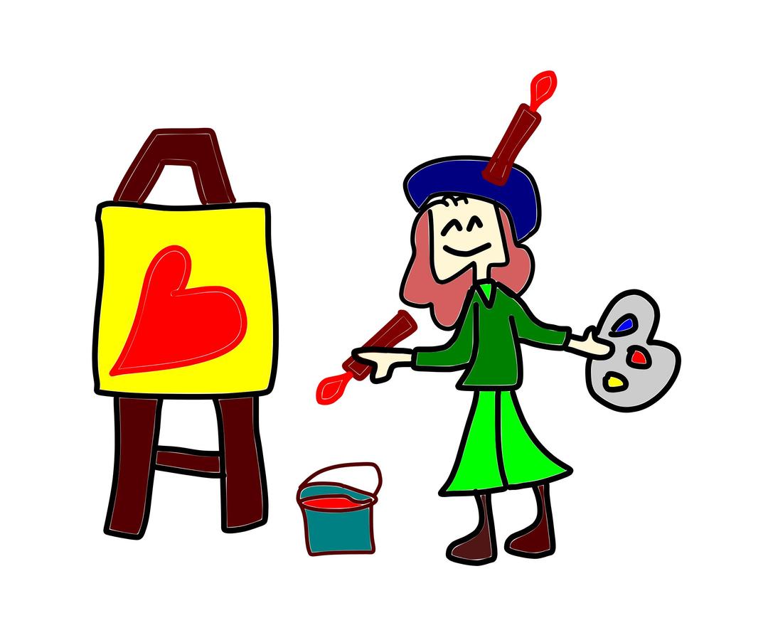 painter with a picture png transparent