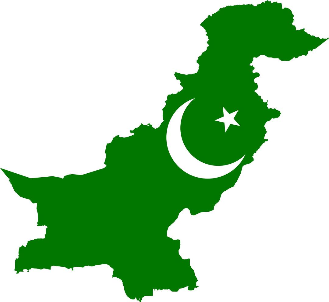 Pakistan Flag Map png transparent