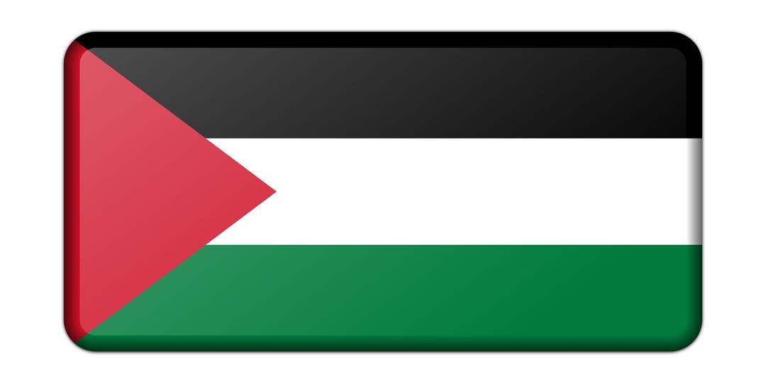 Palestine flag (bevelled) png transparent