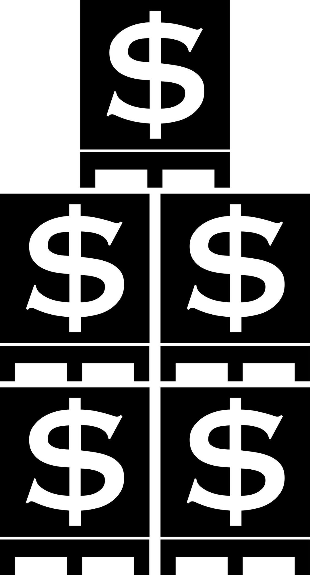 Pallet with dollar signs png transparent