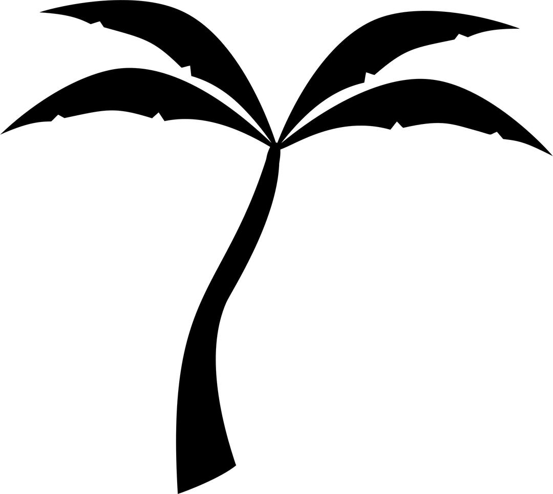 Palm Tree Silhouette 2 png transparent