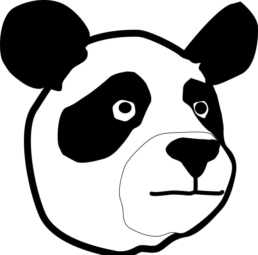 Panda Head png transparent