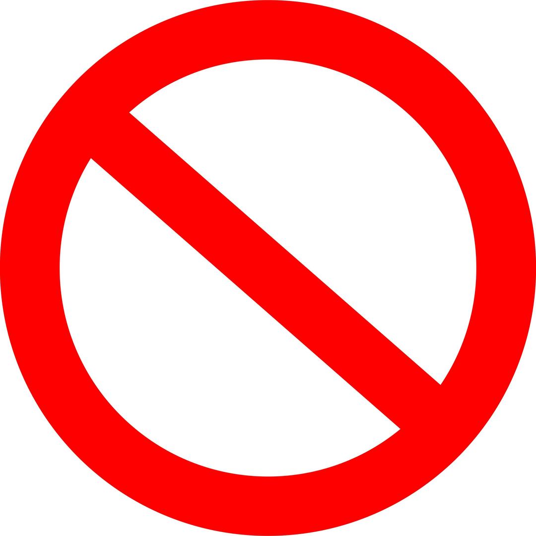 Panneau interdit / forbidden road sign basic png transparent