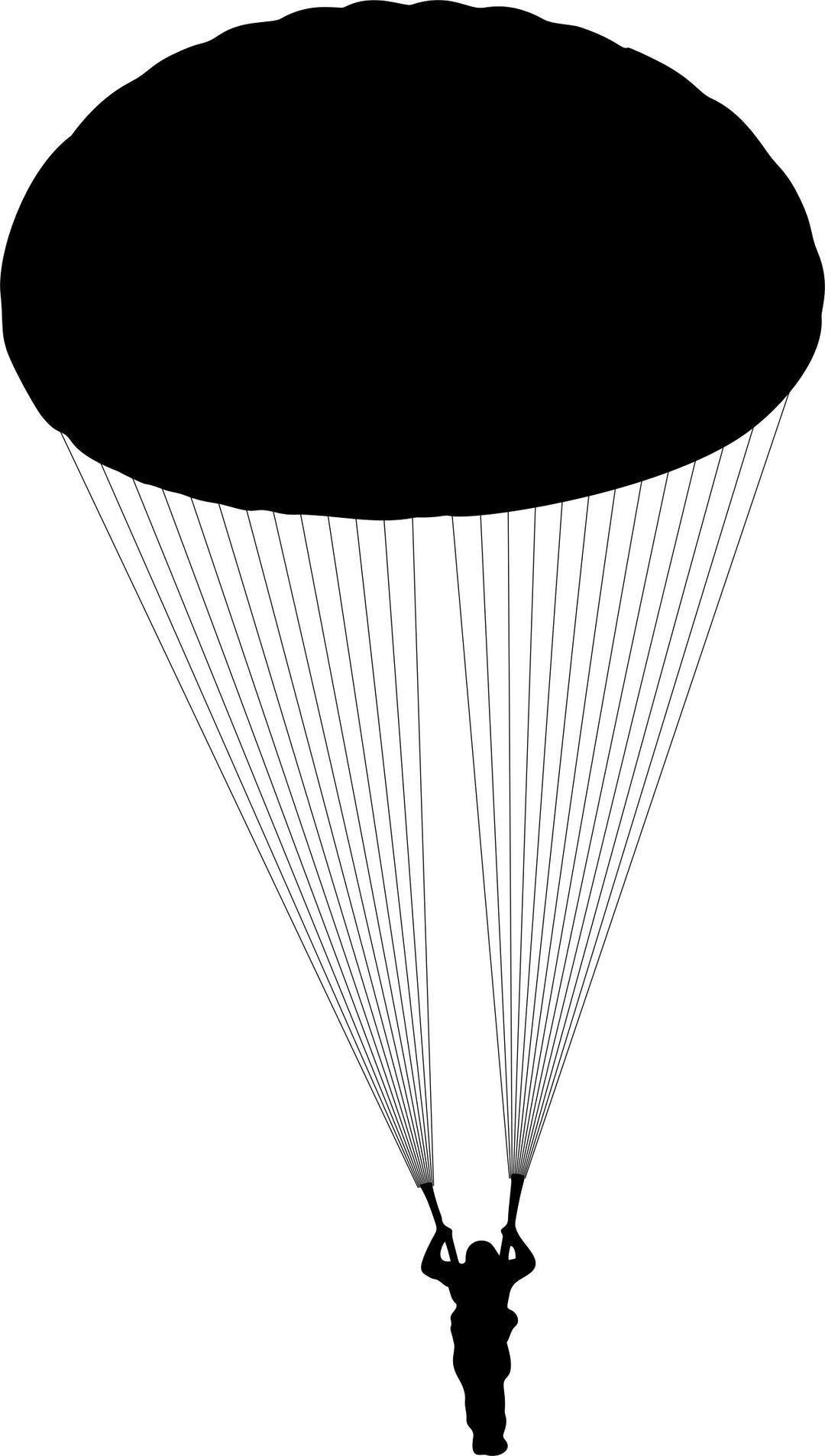 Parachute Silhouette 2 png transparent