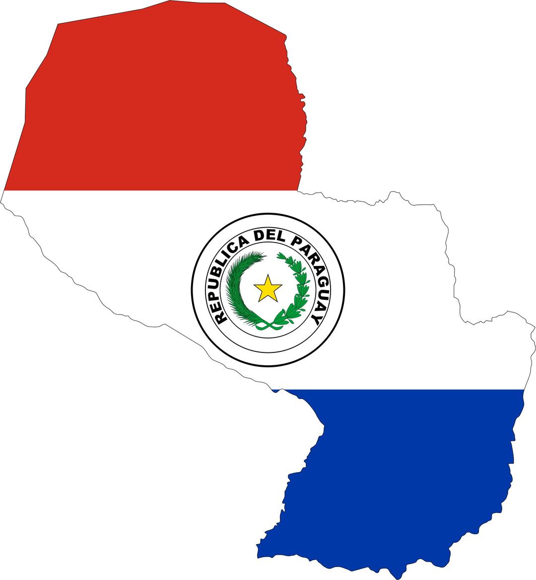 Paraguay Map Flag png transparent