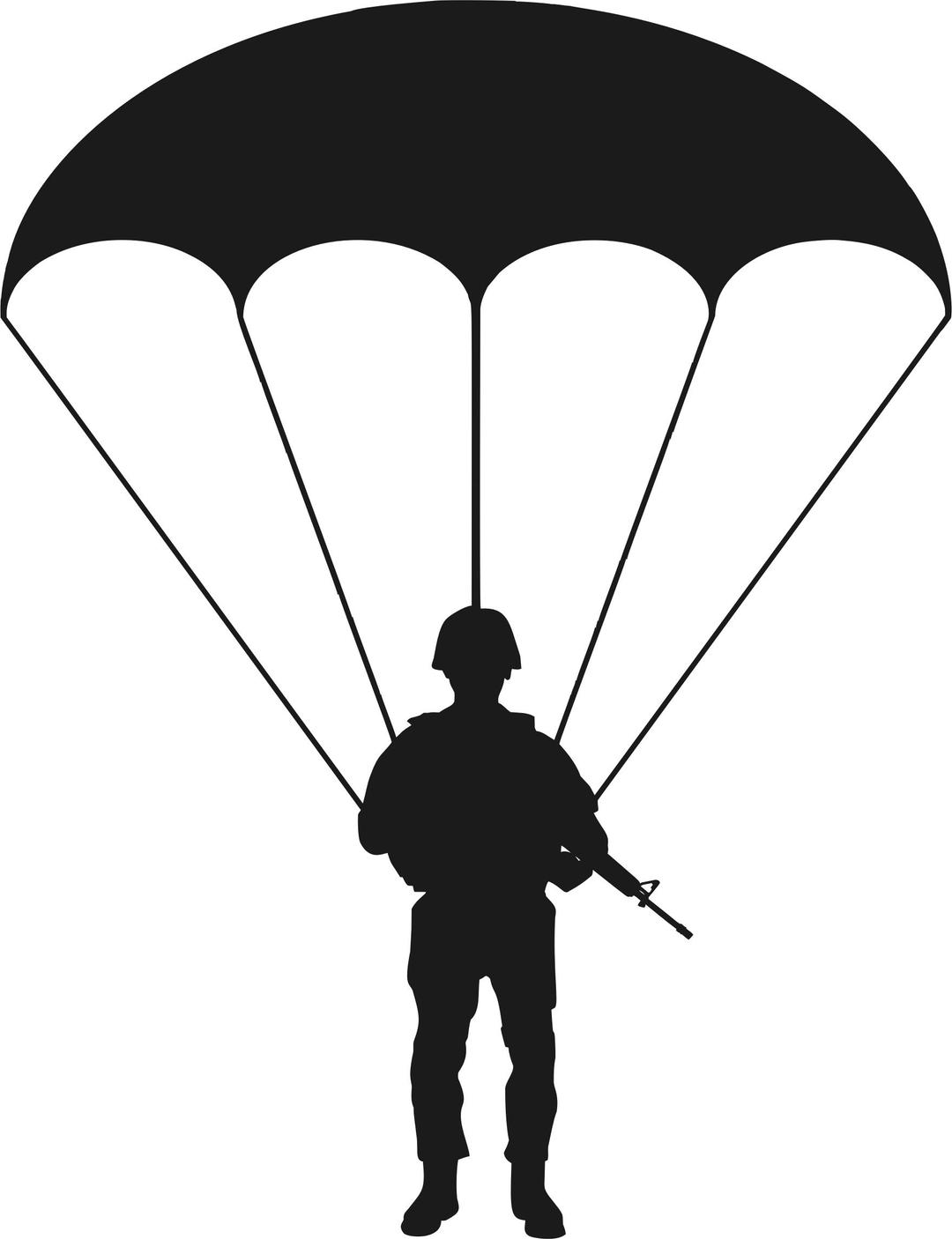 Paratrooper Silhouette png transparent