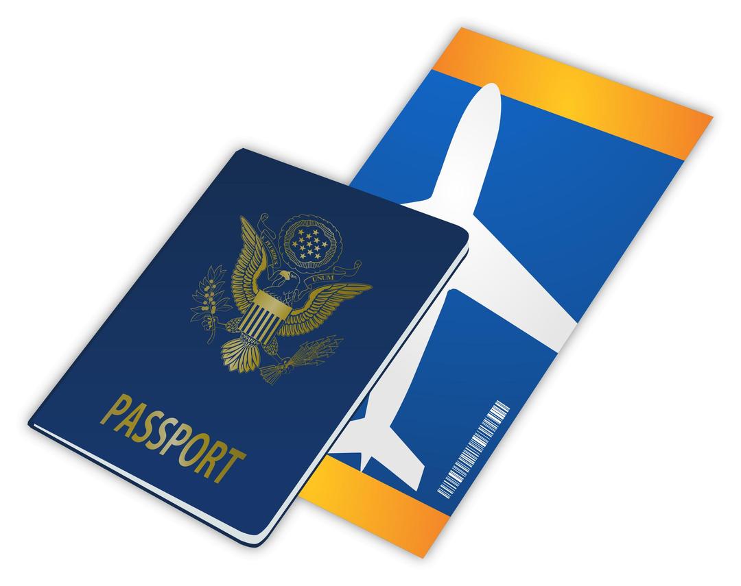 Passport and Ticket png transparent