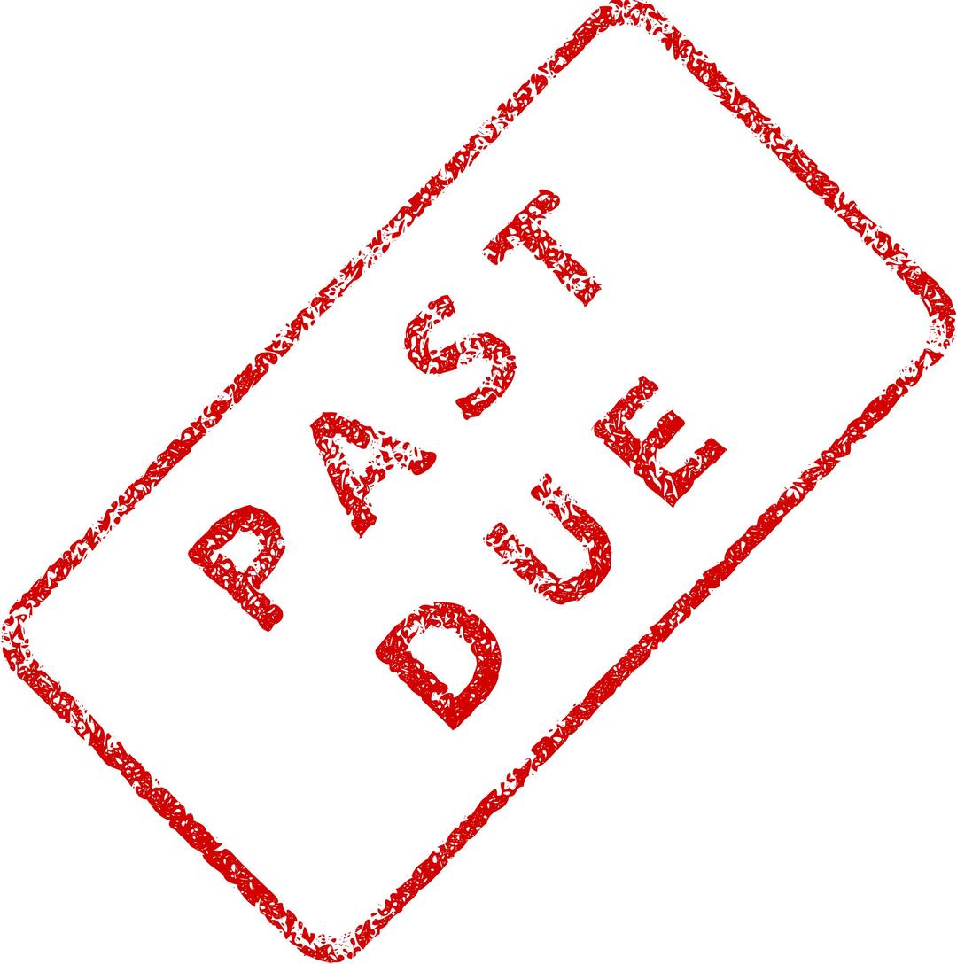 Past Due Business Stamp 2 png transparent