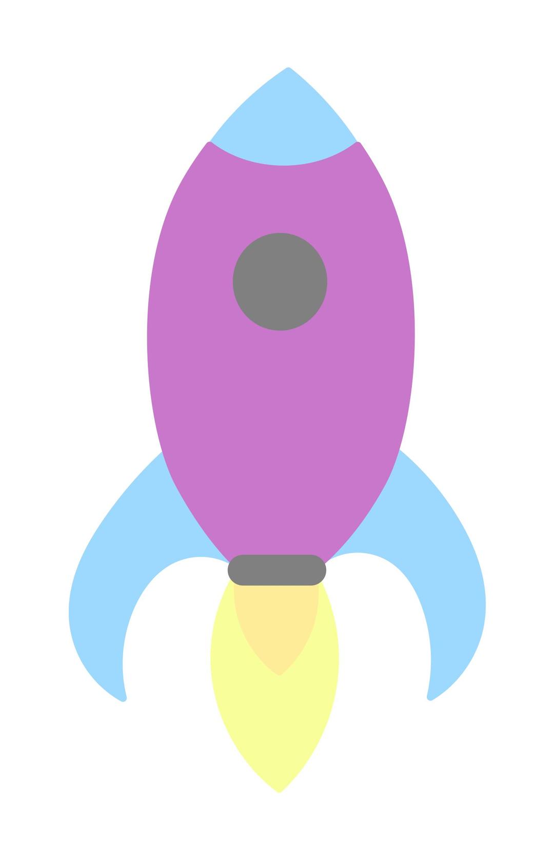 Pastel rocket png transparent