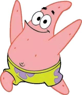 Patrick Star Running Happy png transparent