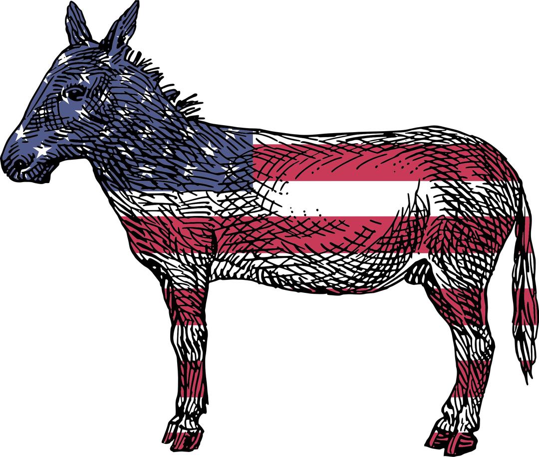 Patriotic Donkey png transparent