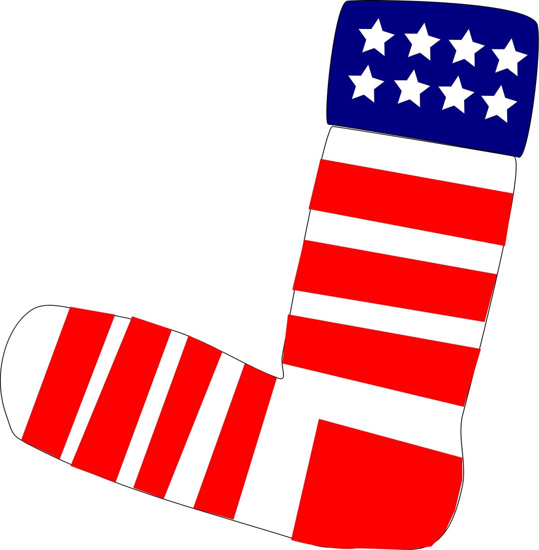 Patriotic US Sock png transparent