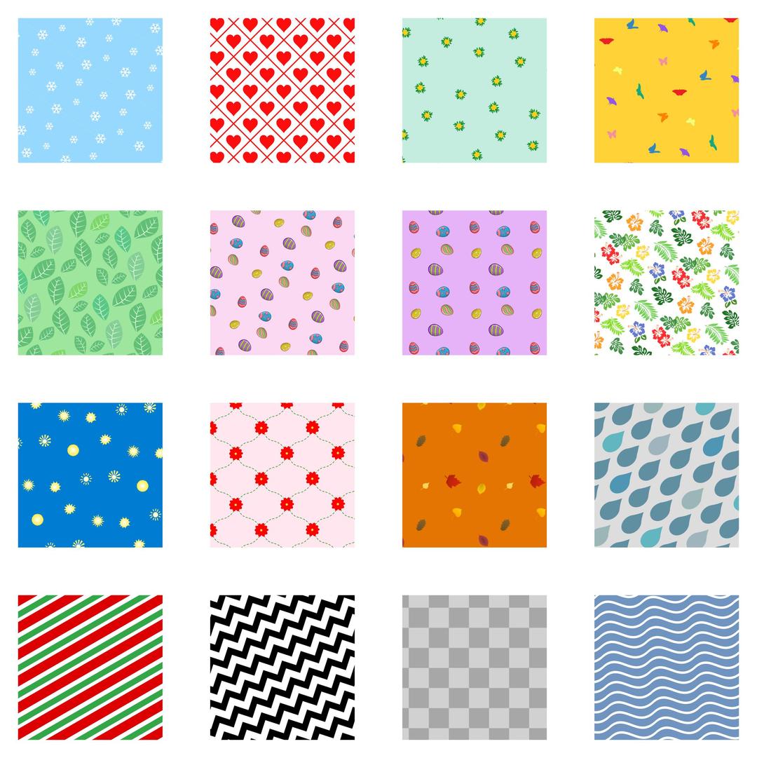 Pattern set "All year round" png transparent