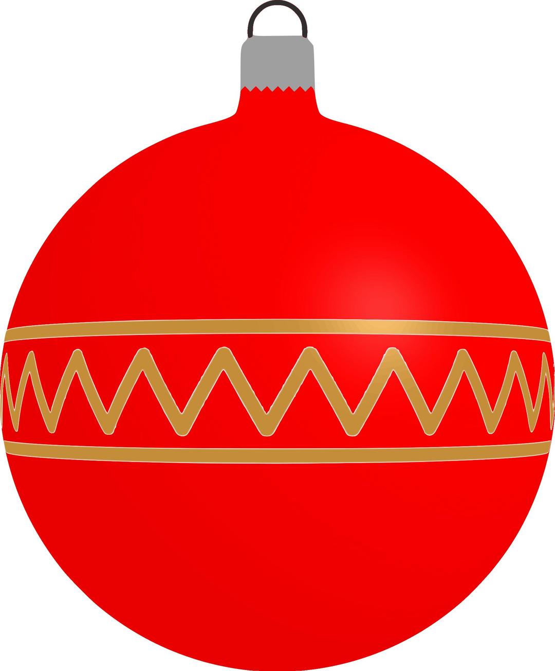 Patterned bauble 1 (red) png transparent