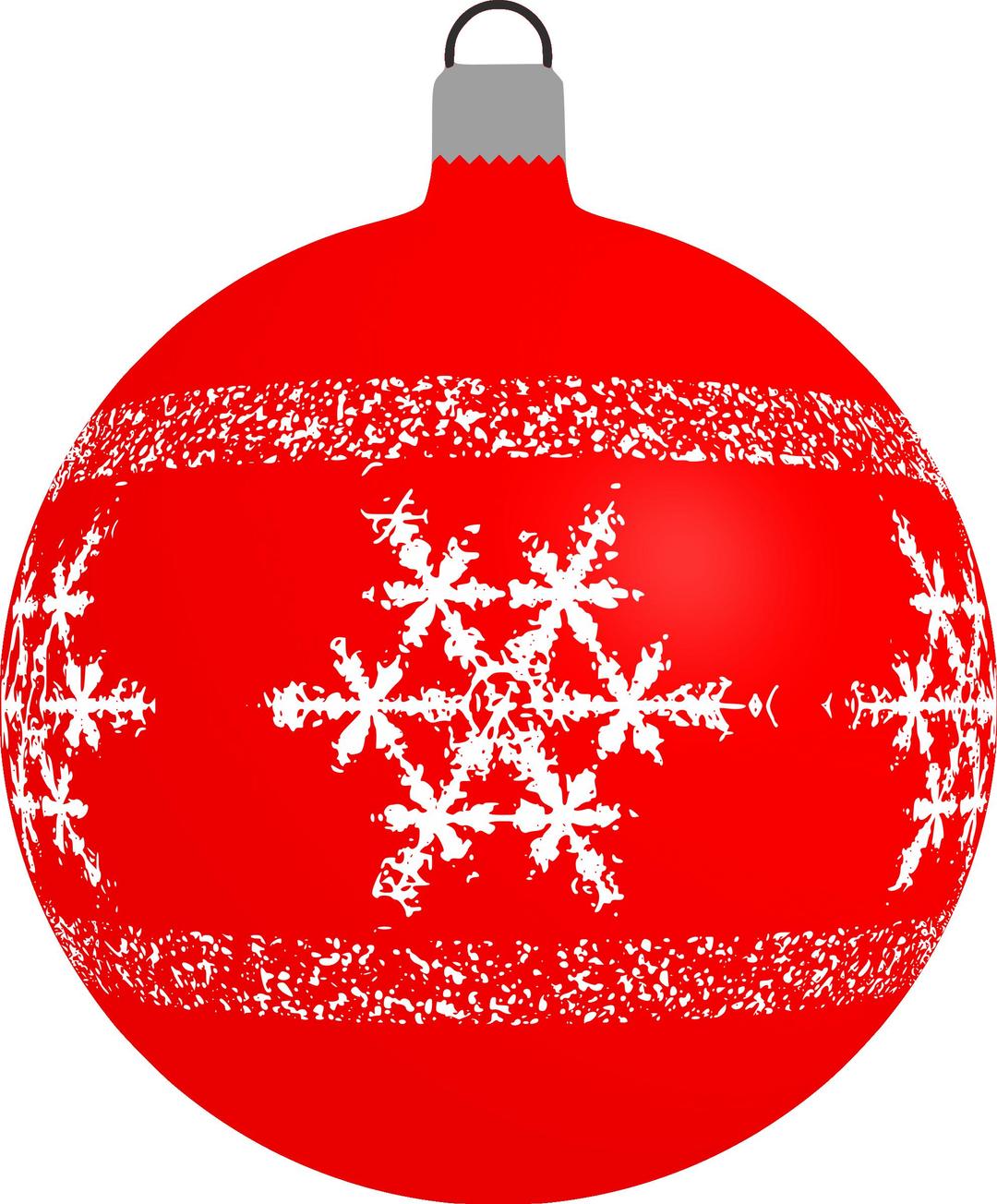 Patterned bauble 4 (red) png transparent