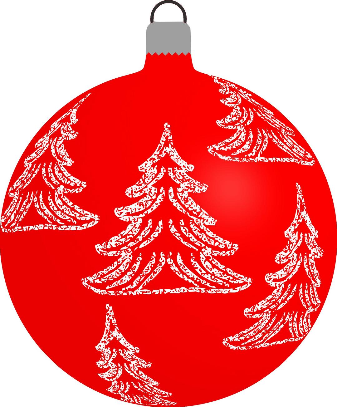 Patterned bauble 6 (red) png transparent