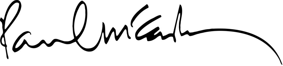 Paul Mc Cartney Signature png transparent