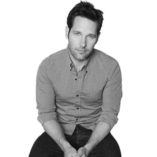 Paul Rudd Black and White png transparent