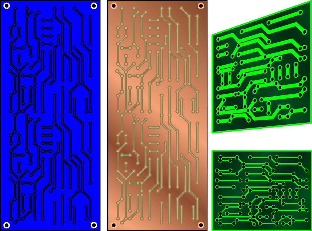 PCB 3 color - electronics png transparent