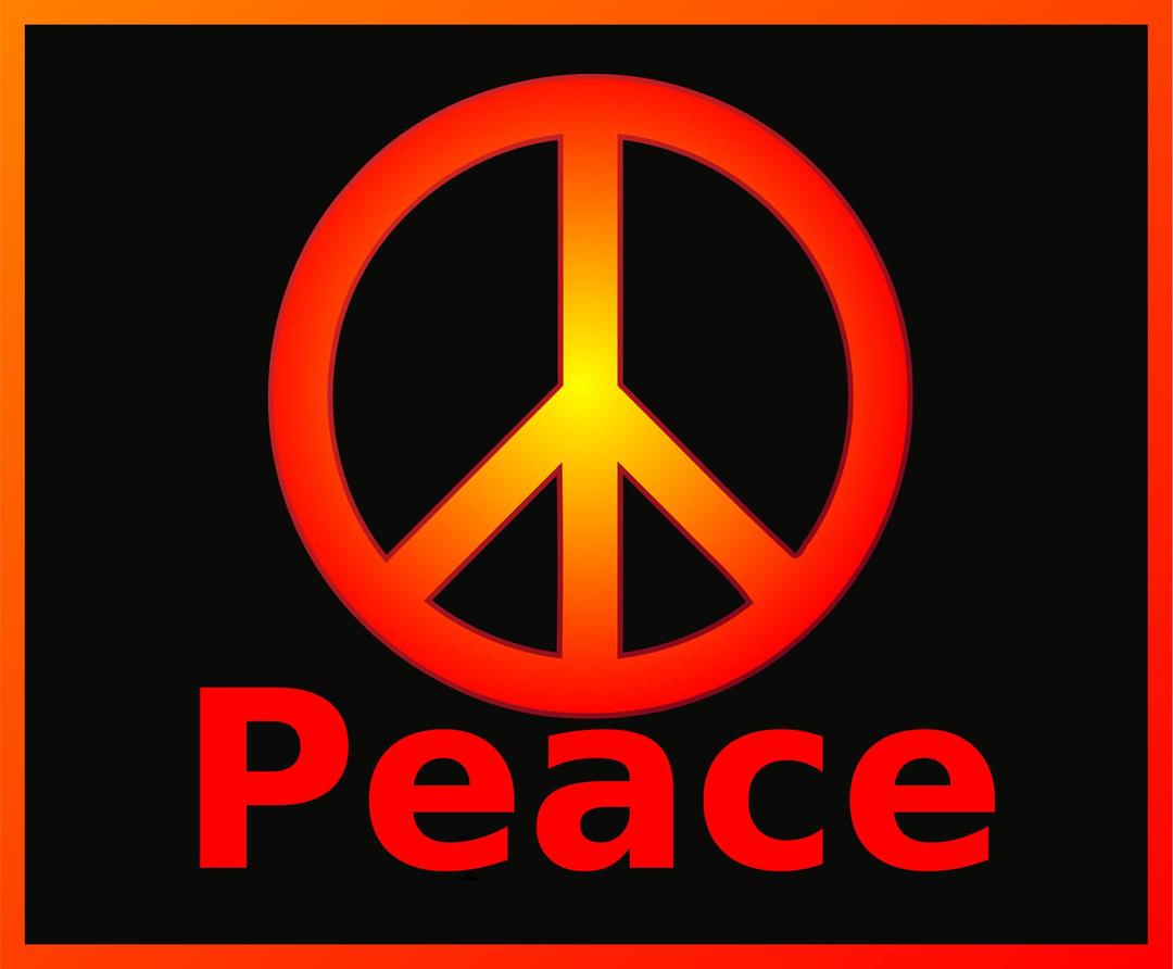 Peace in Orange png transparent