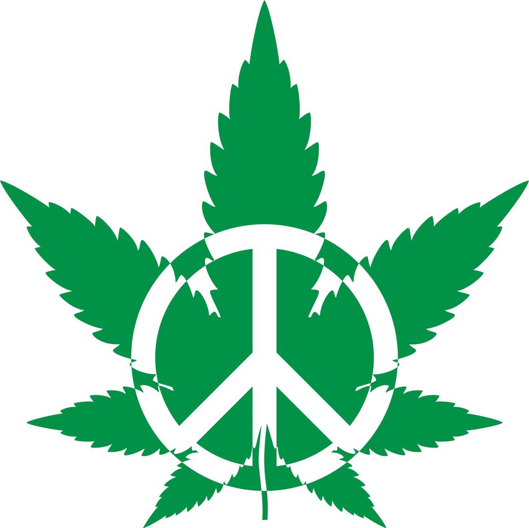 Peace Marijuana 2 png transparent