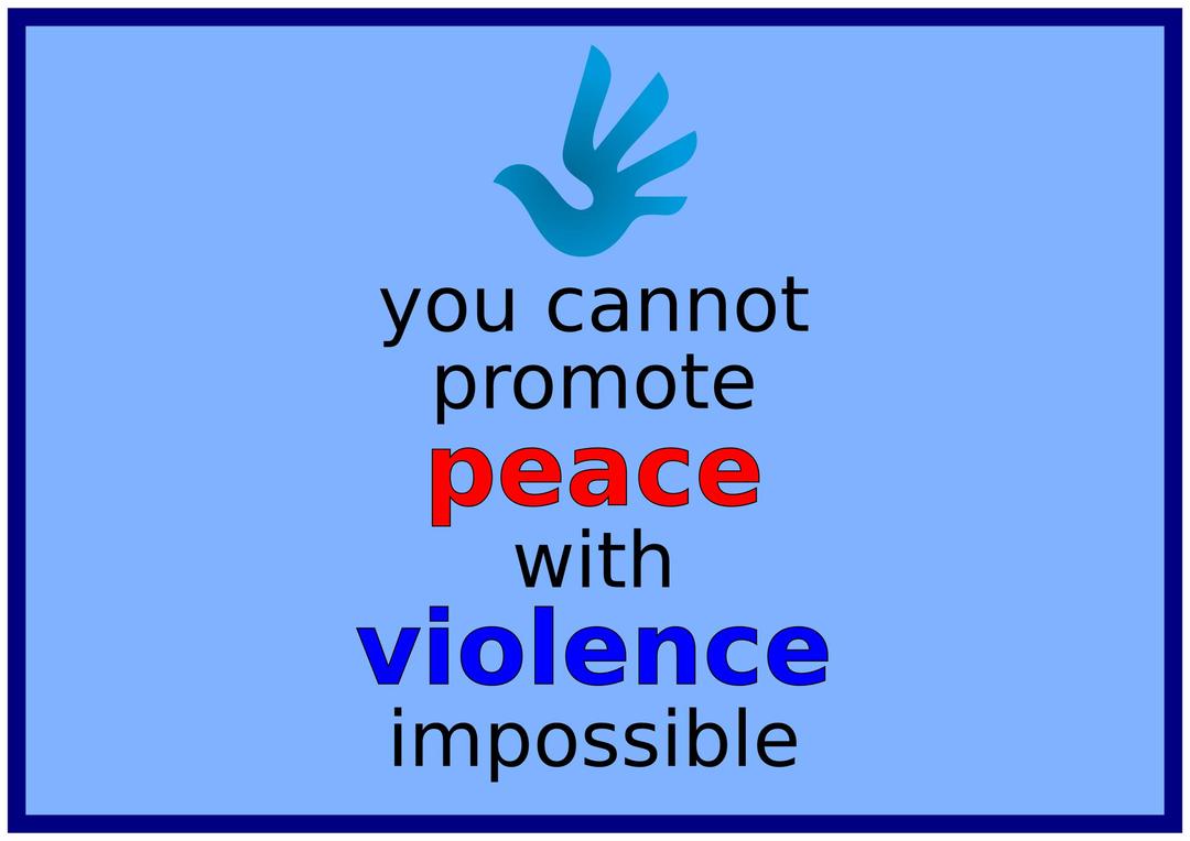 Peace No Violence  png transparent