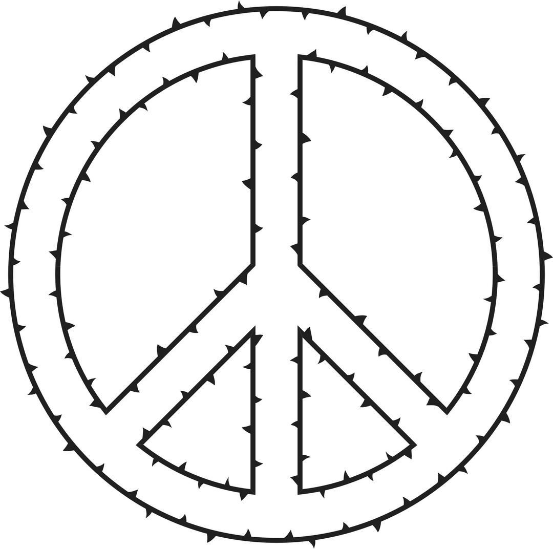 Peace Sign Of Thorns png transparent