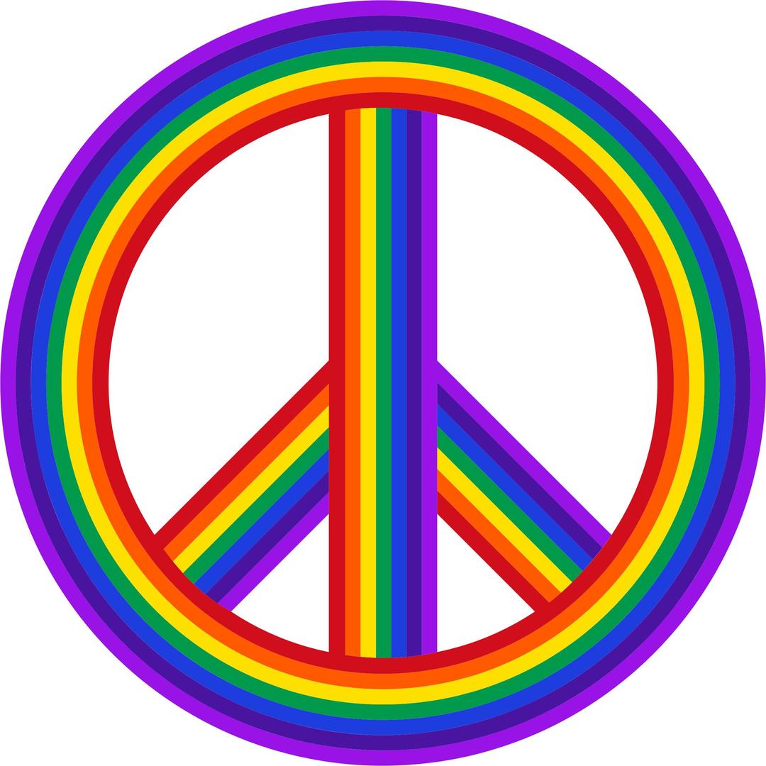 Peace Sign Rainbow png transparent