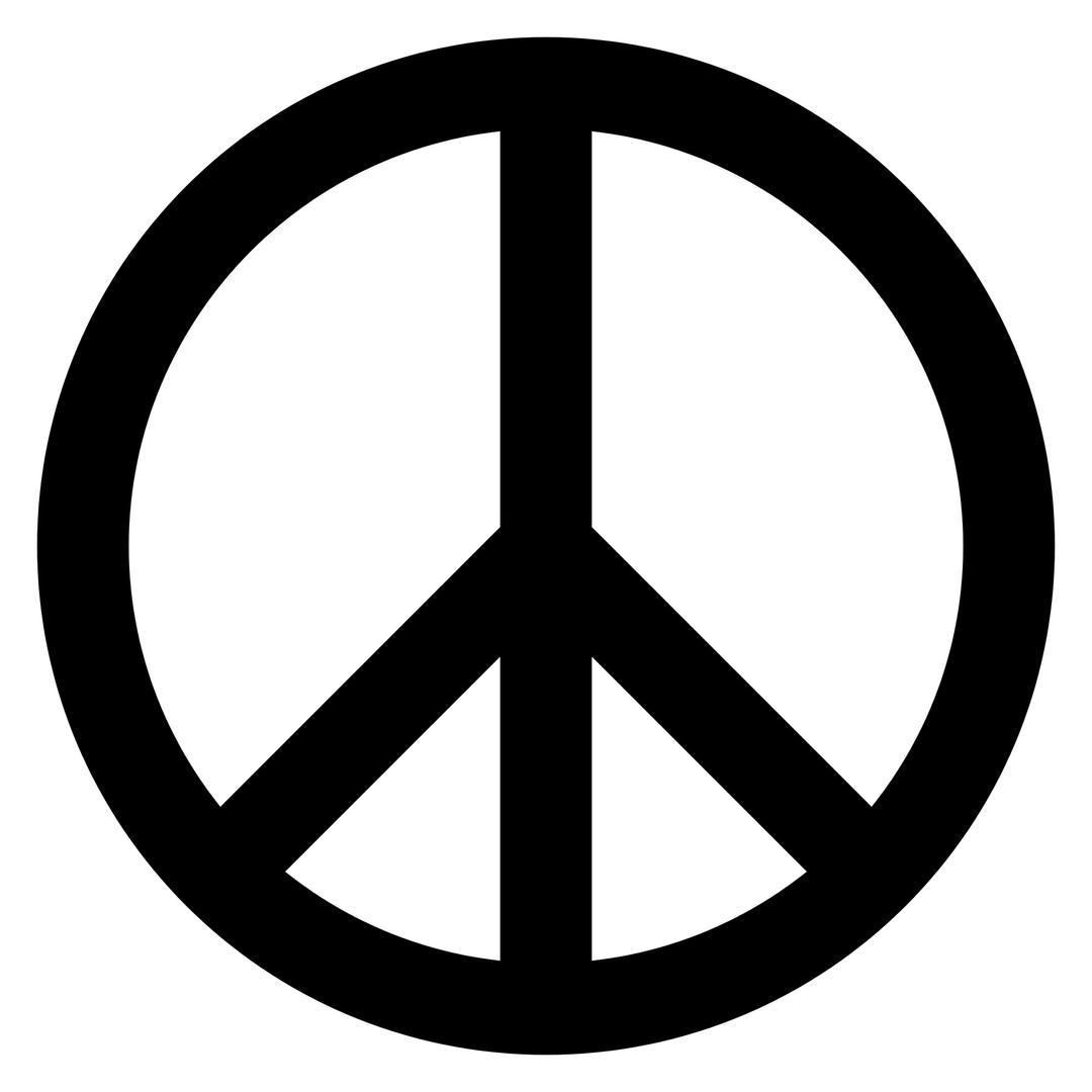 Peace Symbol Black png transparent
