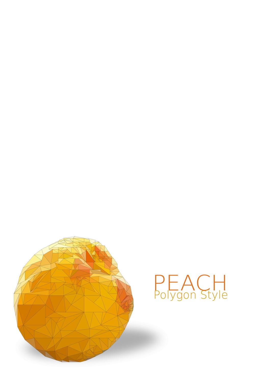 Peach Polygone Style png transparent