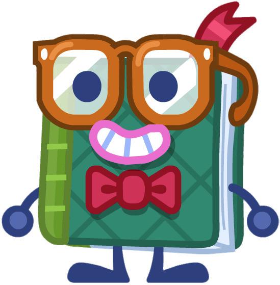 Peeps the Bowtied Bookling Grinning png transparent