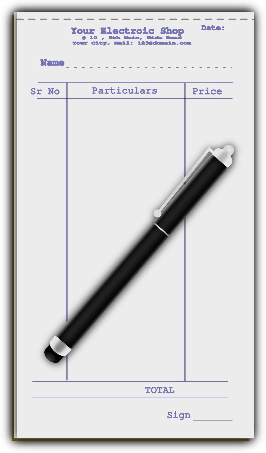 Pen with Slip png transparent
