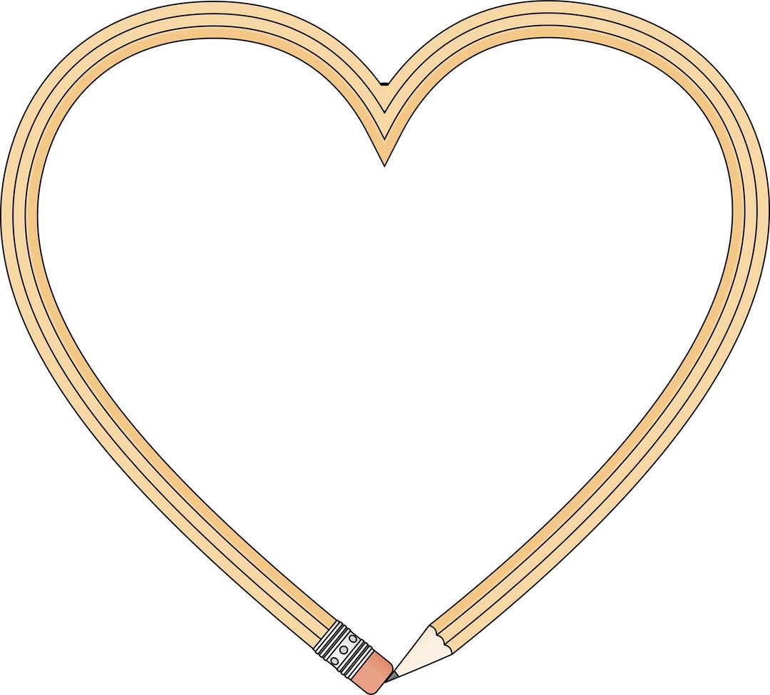 Pencil heart png transparent