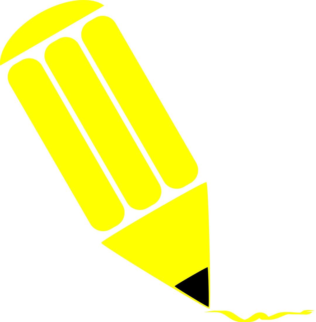 Pencil stylized Yellow png transparent