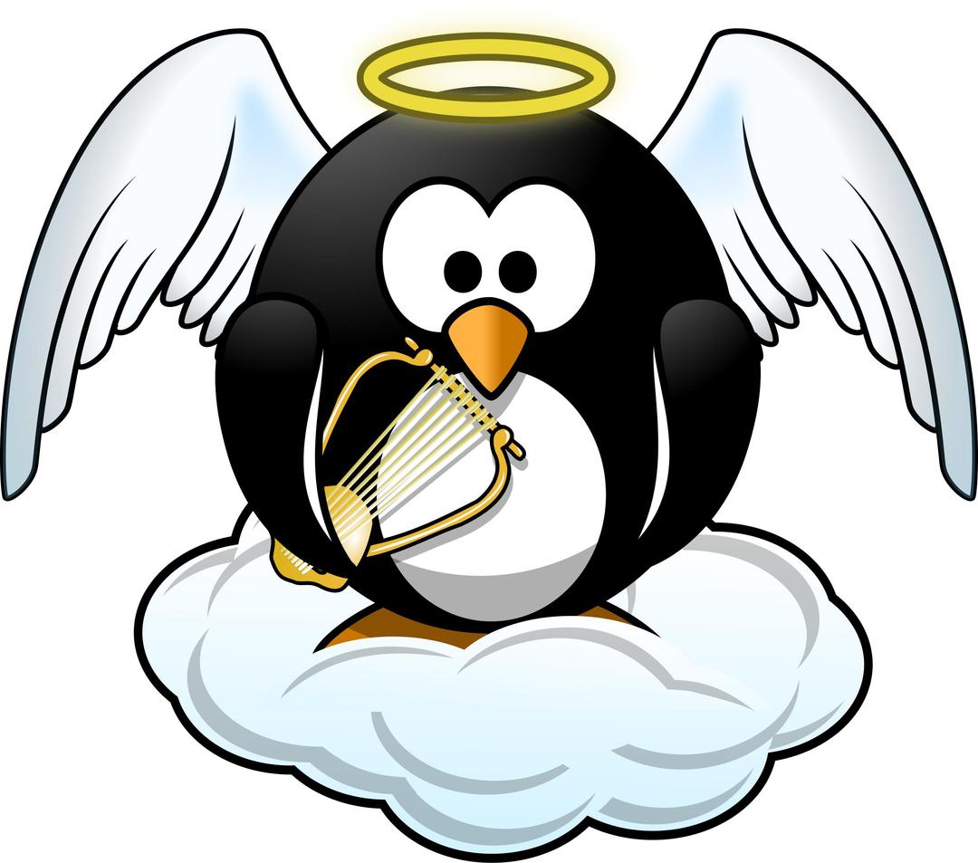 Penguin in Heaven png transparent