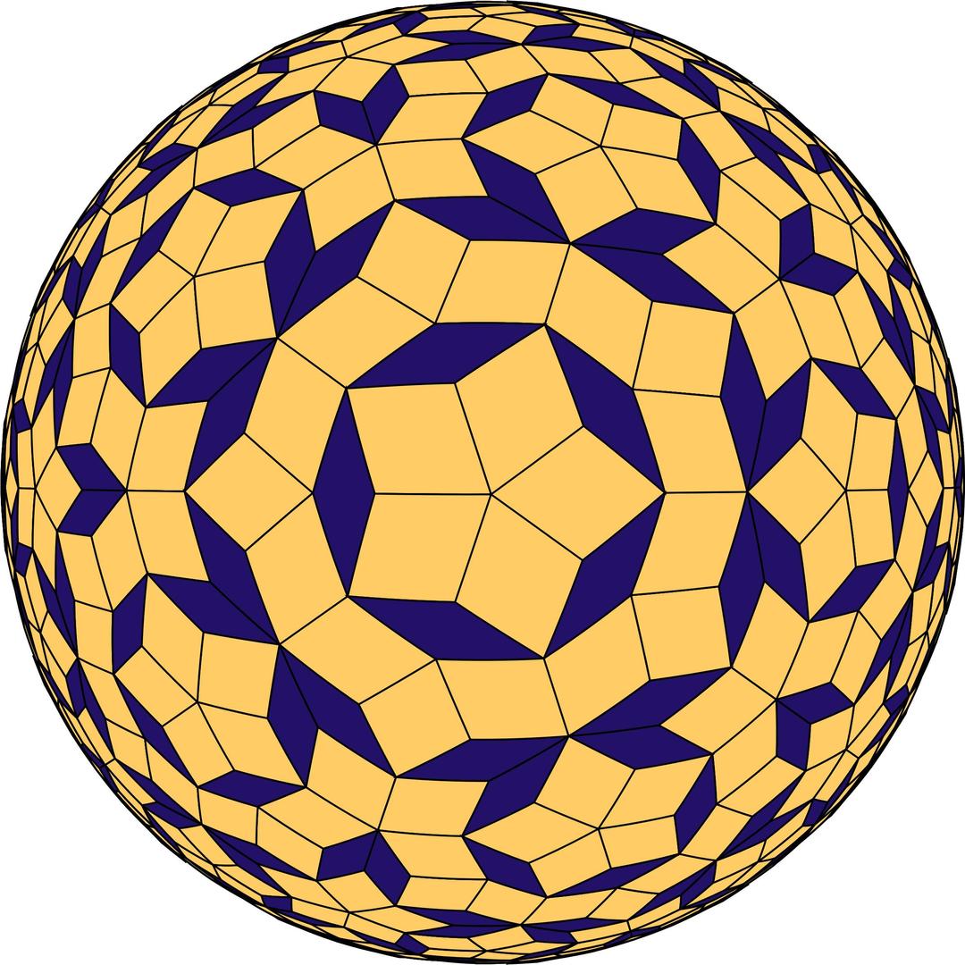 Penrose Tiled Sphere png transparent