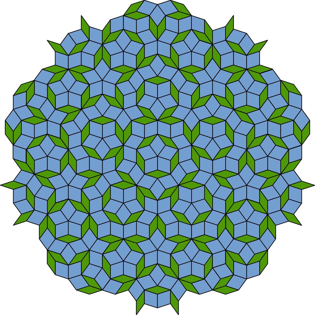 Penrose tiling (Rhombi) png transparent