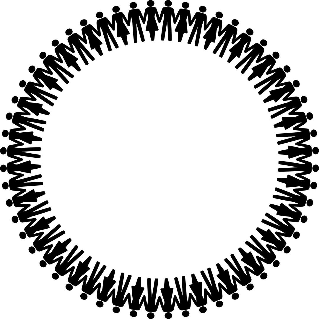 People Circle Silhouette png transparent