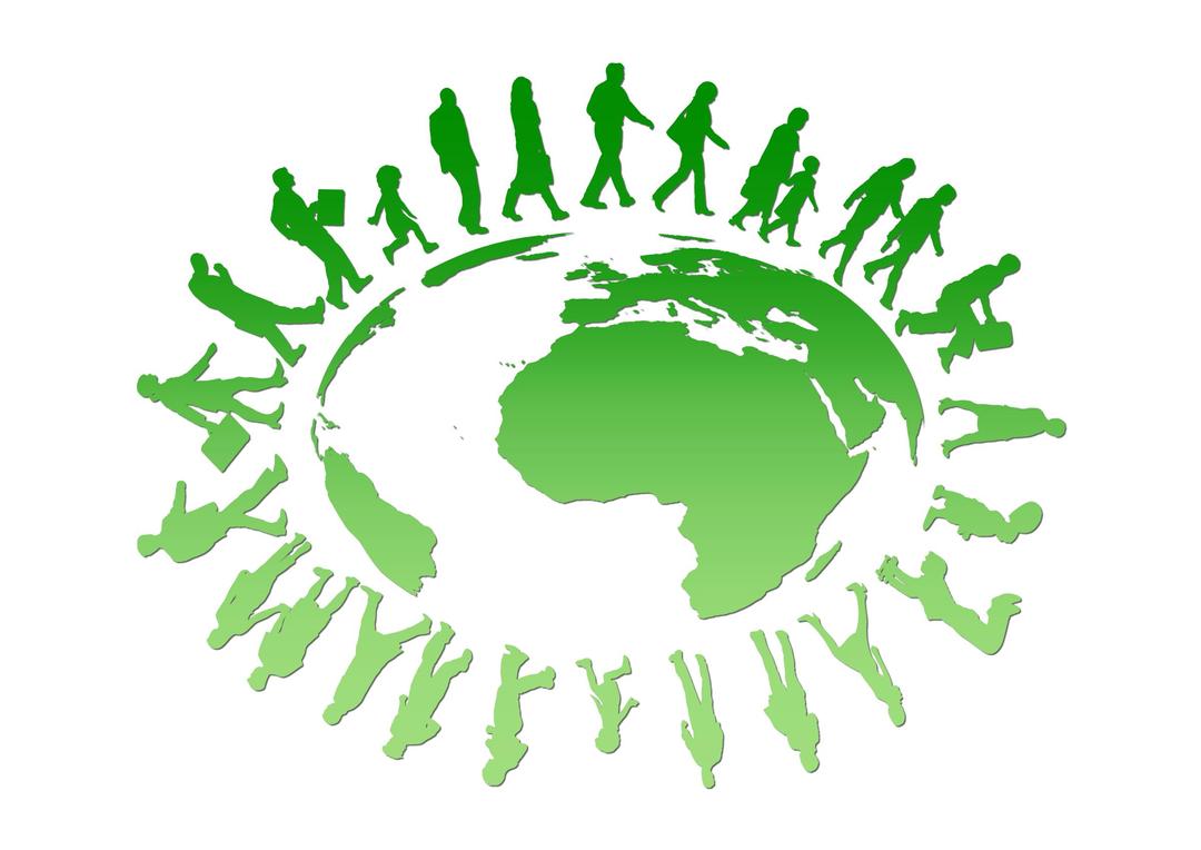 People Circling Around The Earth png transparent