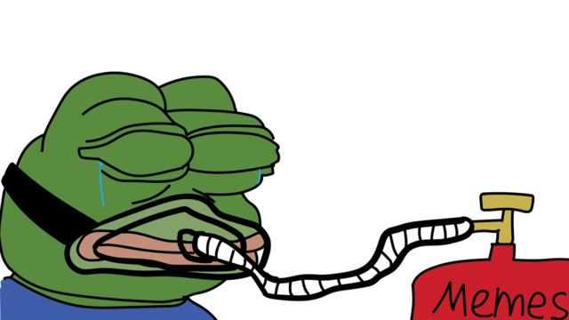 Pepe High on Memes png transparent