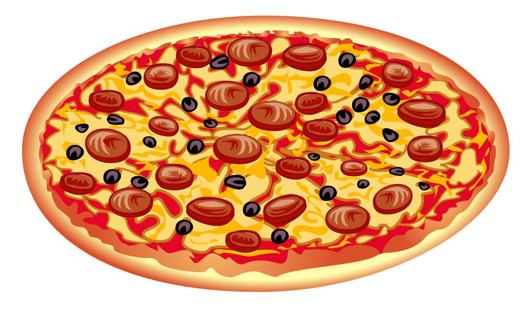 Pepperoni Pizza Clipart png transparent