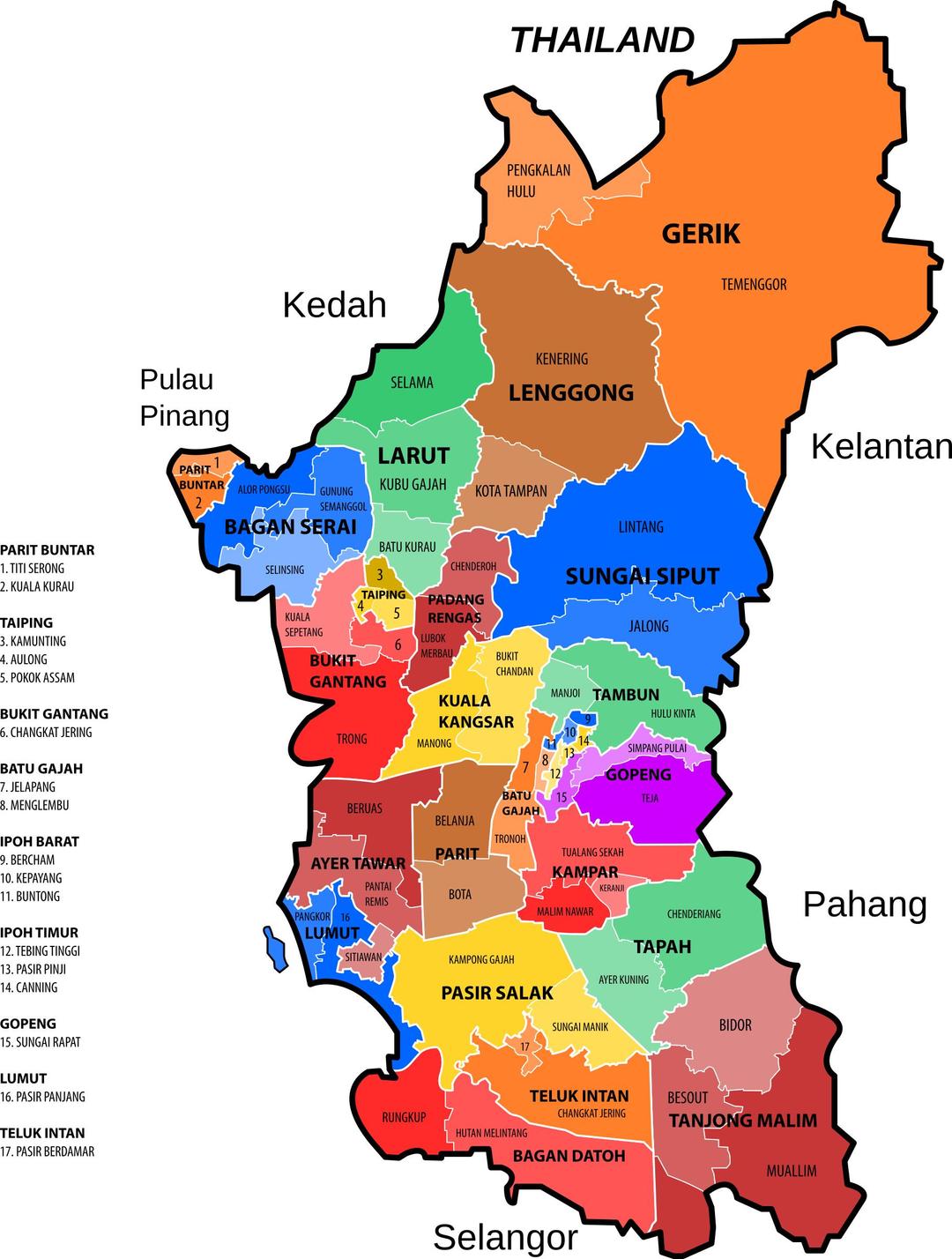 Perak new electoral map png transparent