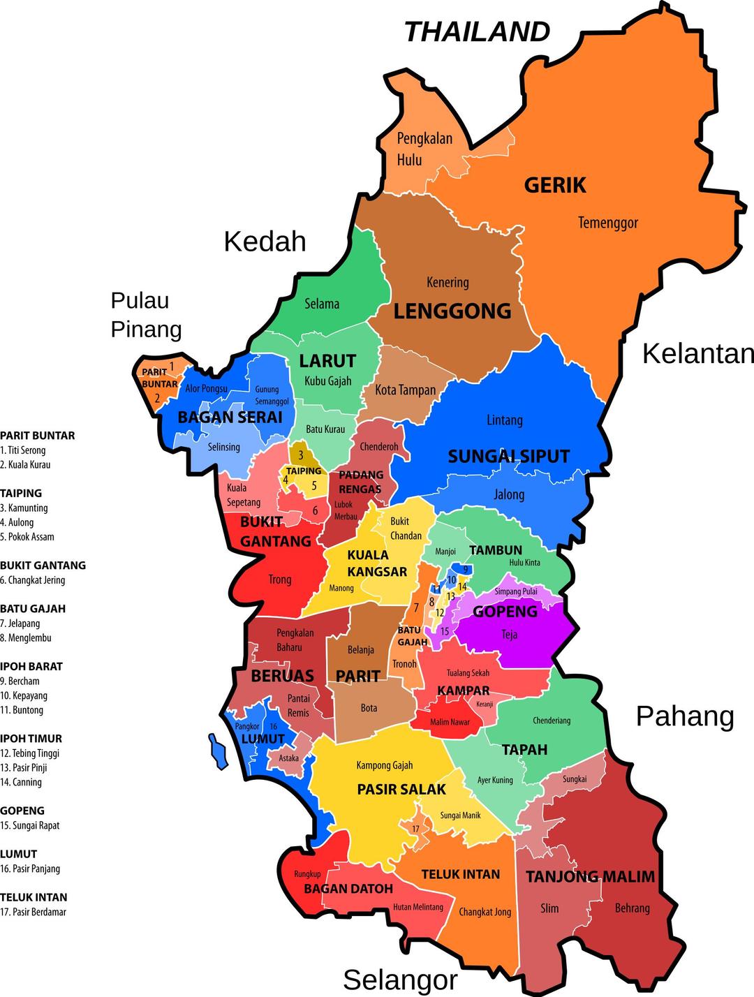 Perak new electoral map png transparent