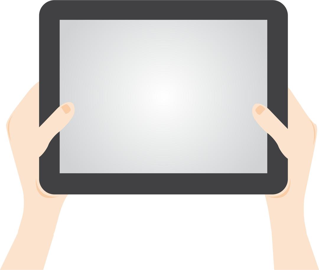 Person Holding Tablet png transparent