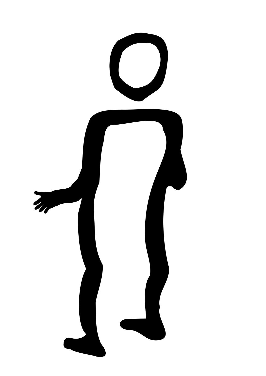 Person standing and pointing at background png transparent
