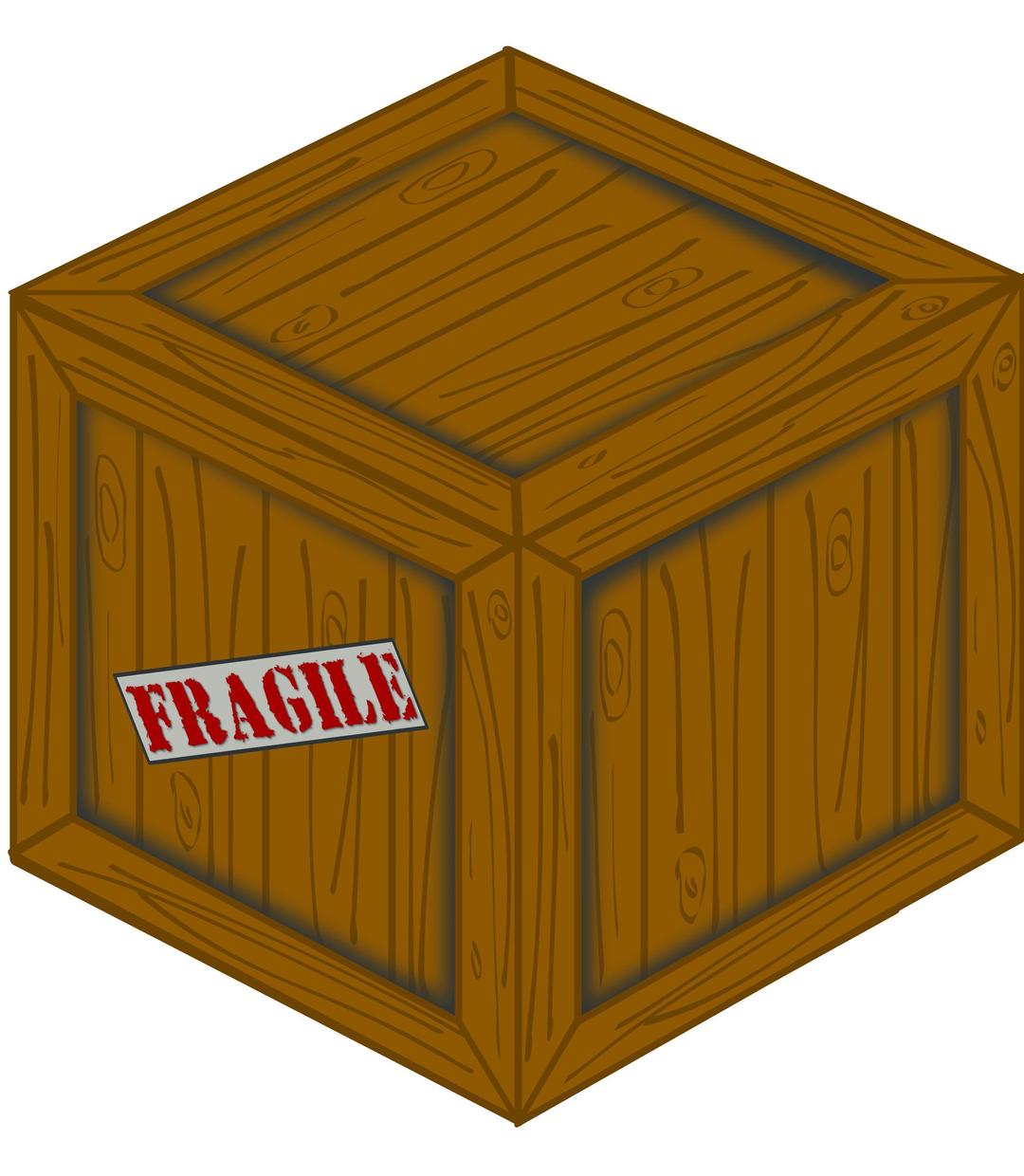 Perspective Wooden Crate png transparent