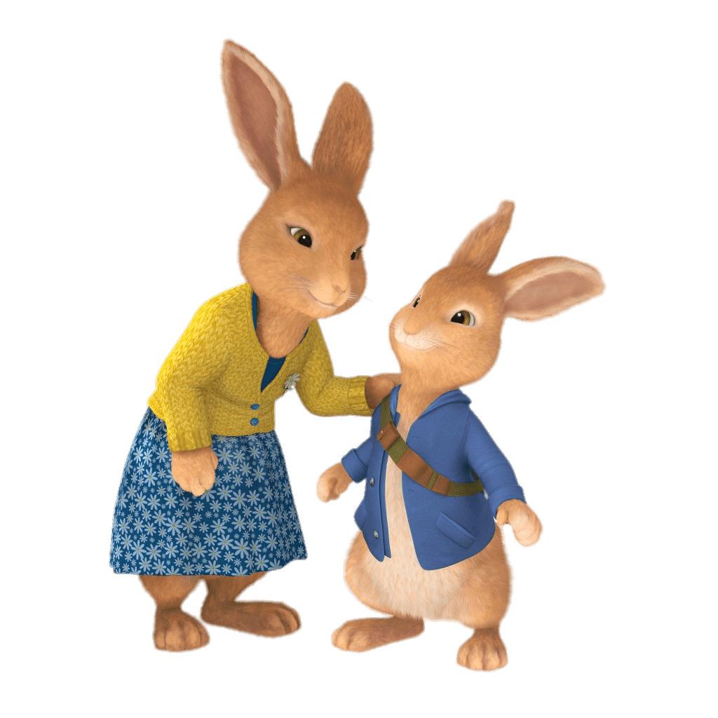 Peter Rabbit and Mum png transparent