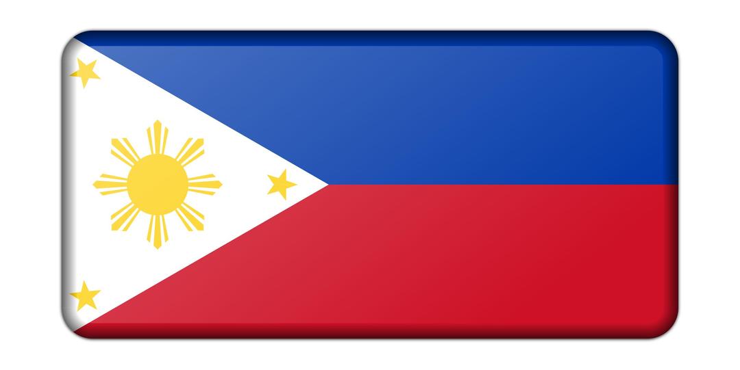 Philippines flag (bevelled) png transparent