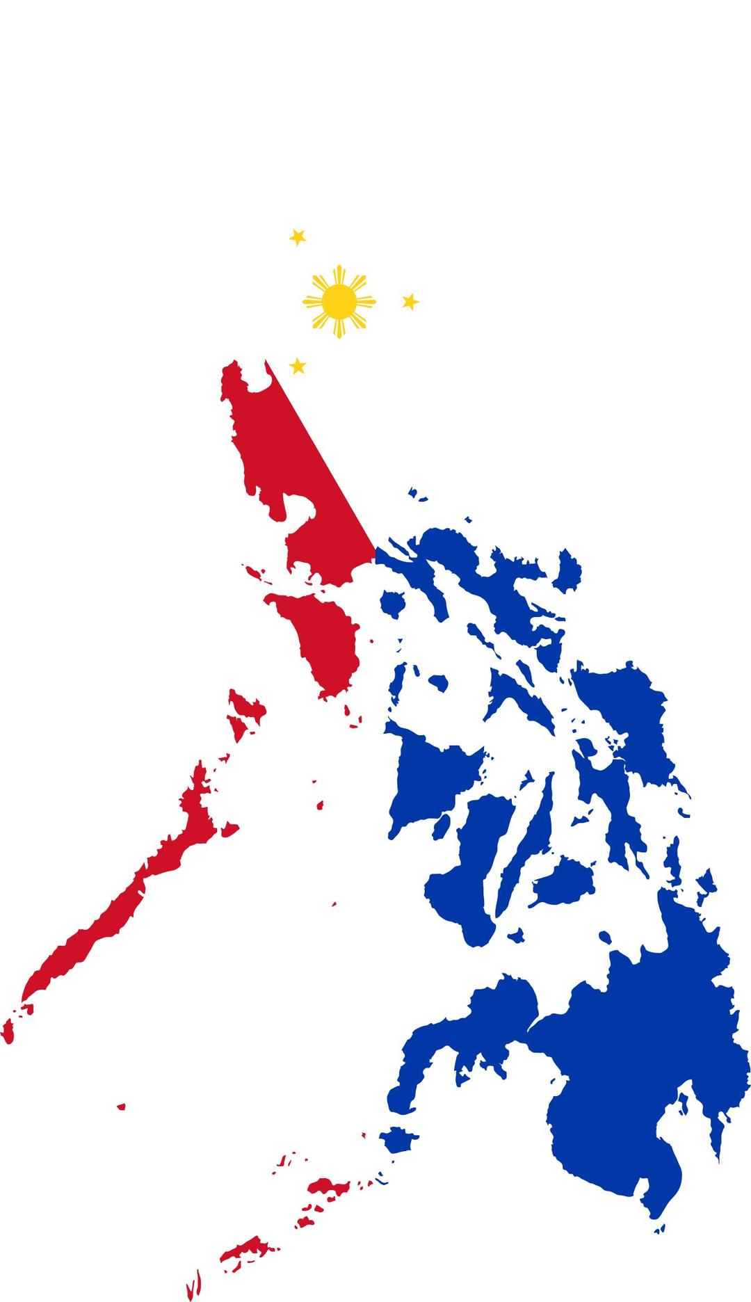 Philippines Map Flag png transparent